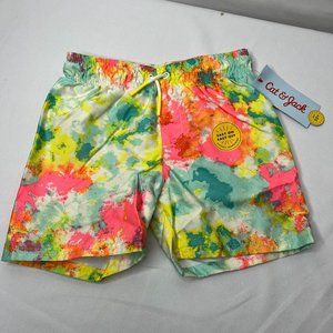 NWT Cat & Jack Toddler Multicolor Swim Trunks 3T
